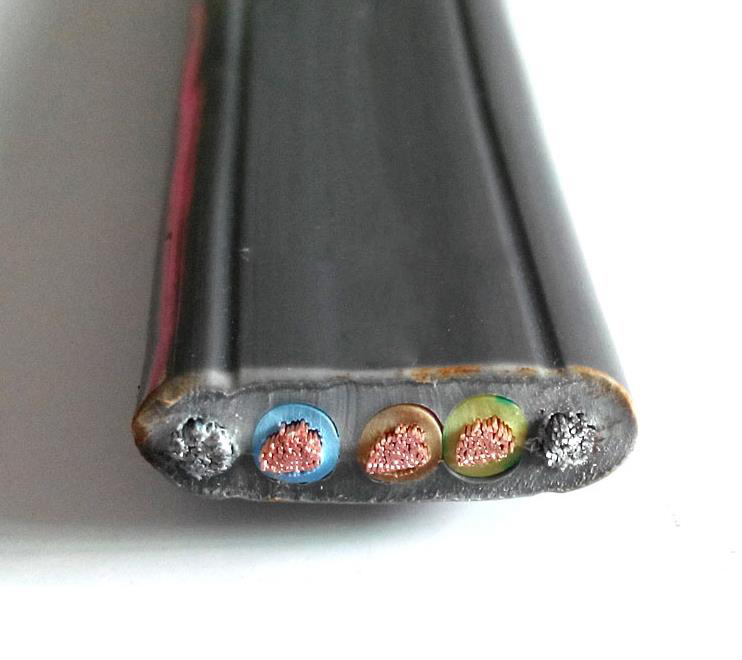 加钢丝带电梯电缆组合扁电缆